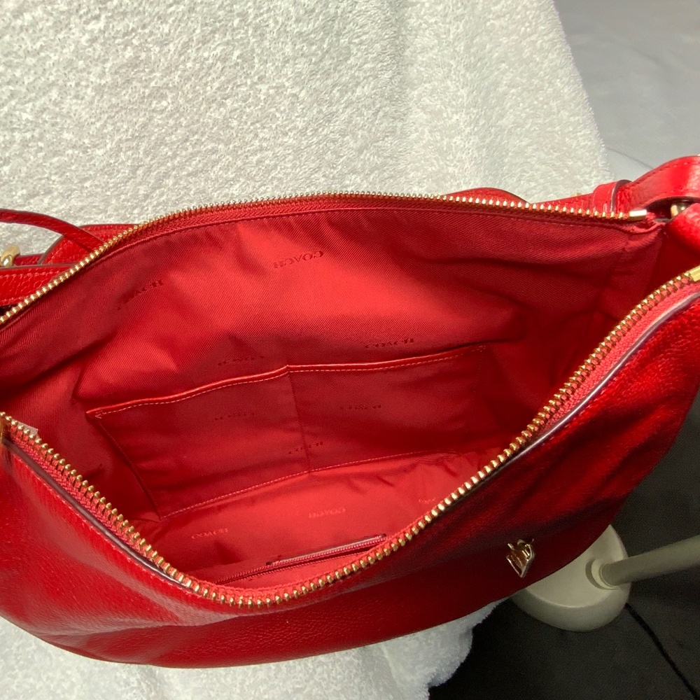 NWT - Coach Jasper Red Leather Shoulder Bag - 35593 - Picture 6 of 16